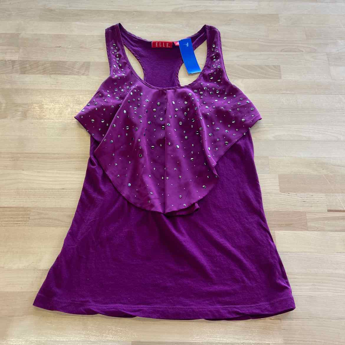 Elle Size S Purple Studs Tank