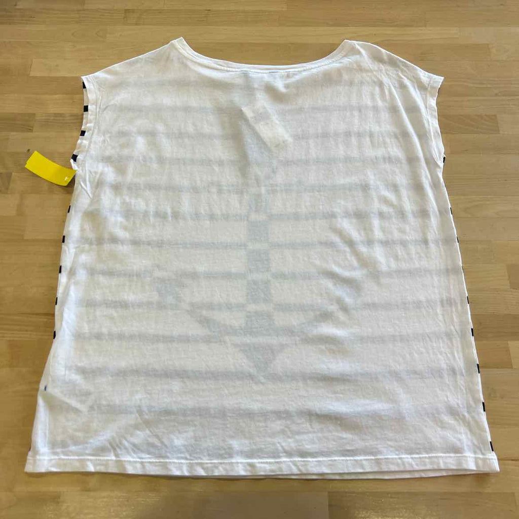 Ralph Lauren Size 1X White/Blue T-shirt