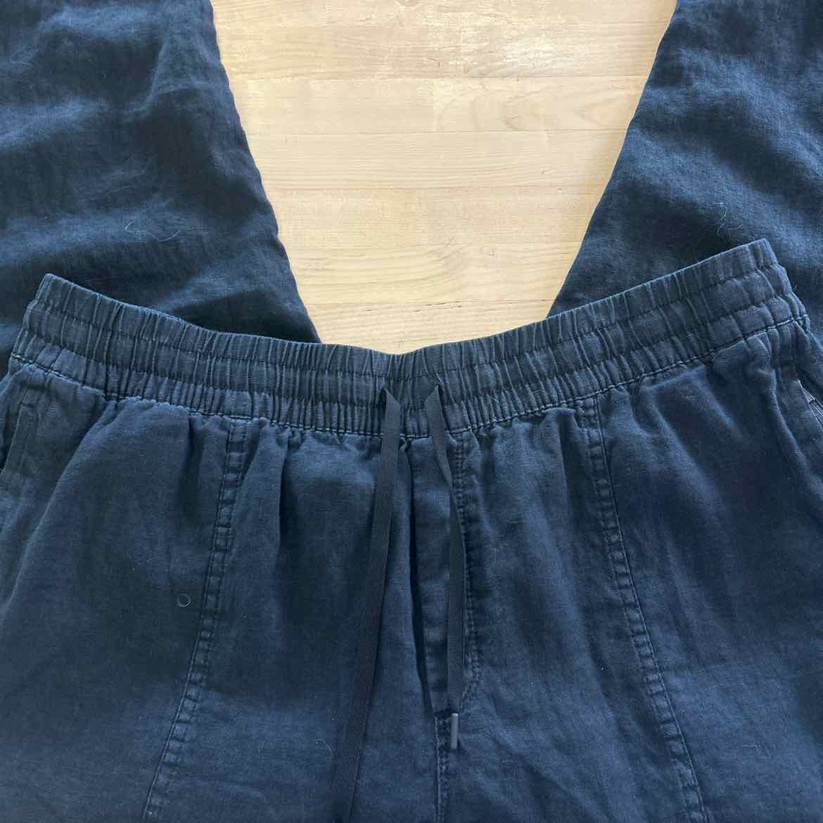 Athleta Size XL Black Linen Preloved Jogging Pants