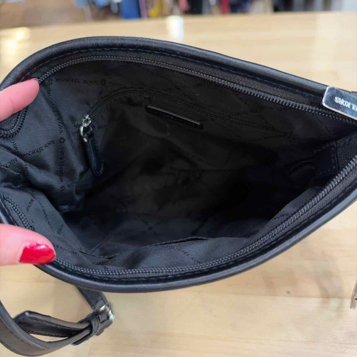 Michael Kors Black Square Leather Crossbody