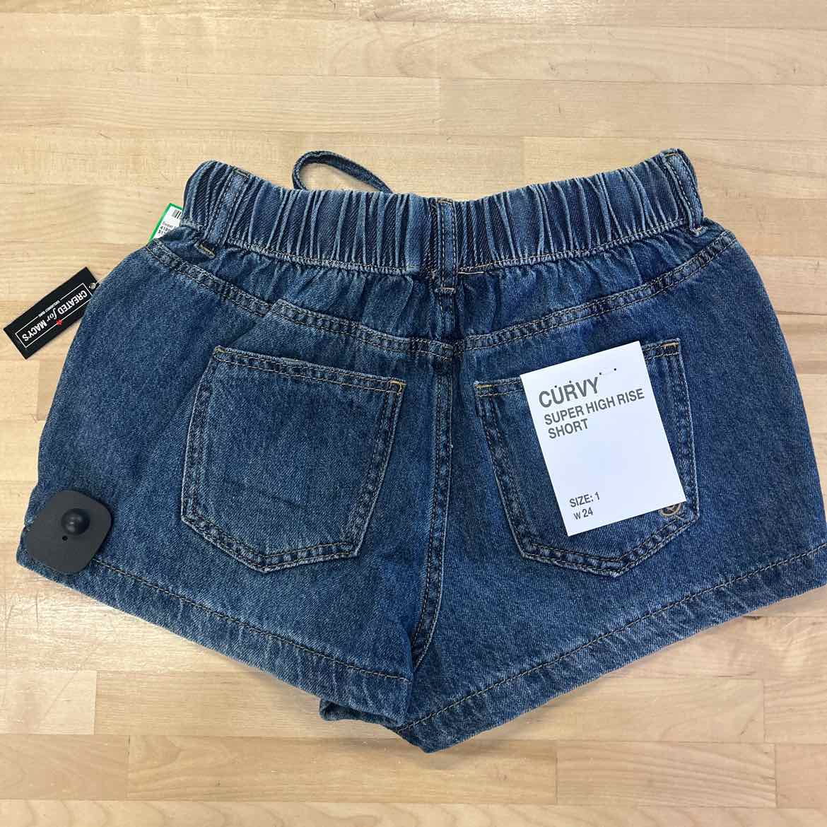 Indigo Rein Juniors' Distressed Drawstring Denim Shorts - Dark Wash - 1