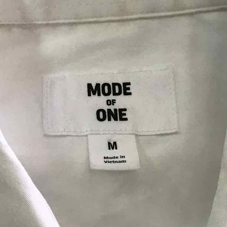 Mode Of One Size M White New MENS Button Down Shirt