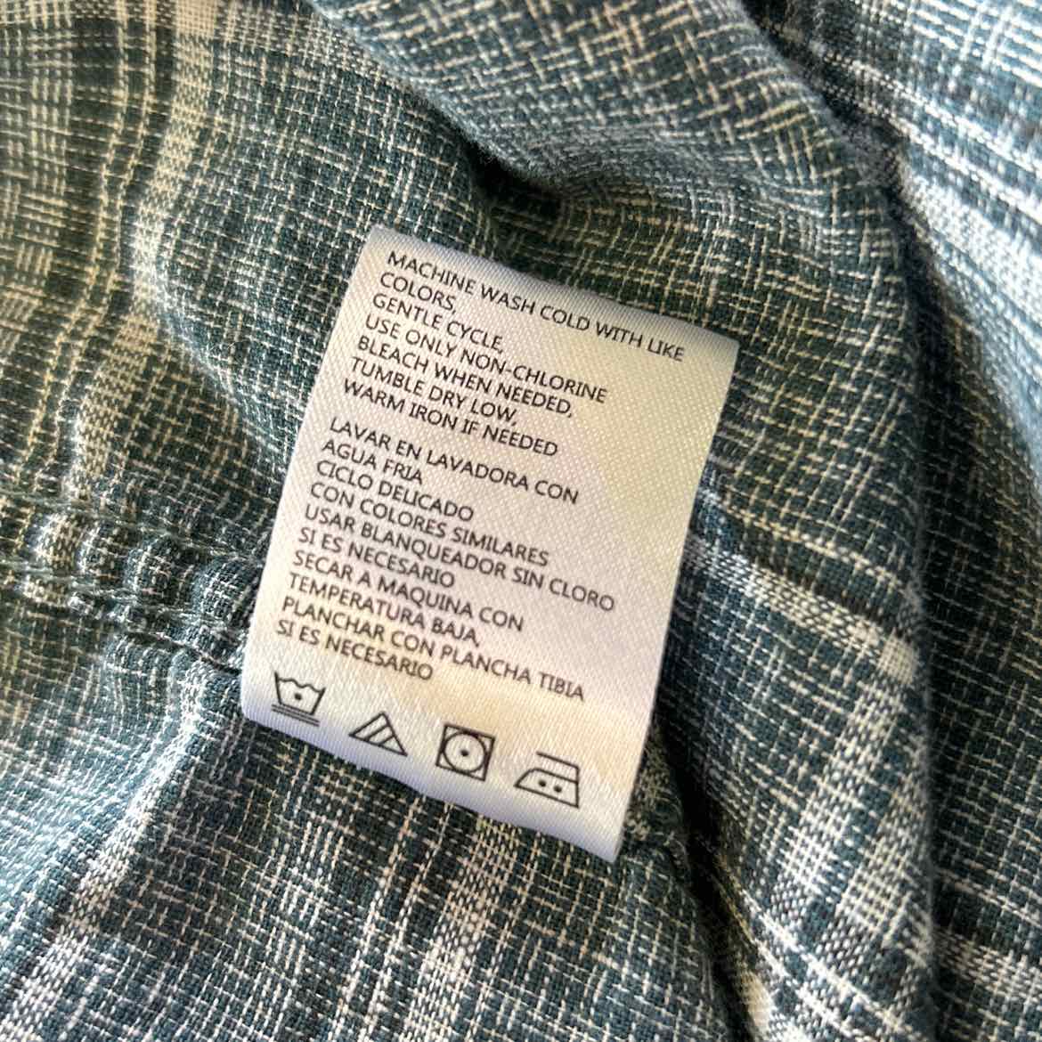 Weatherproof Size L Blue Preloved MENS Button Down Shirt