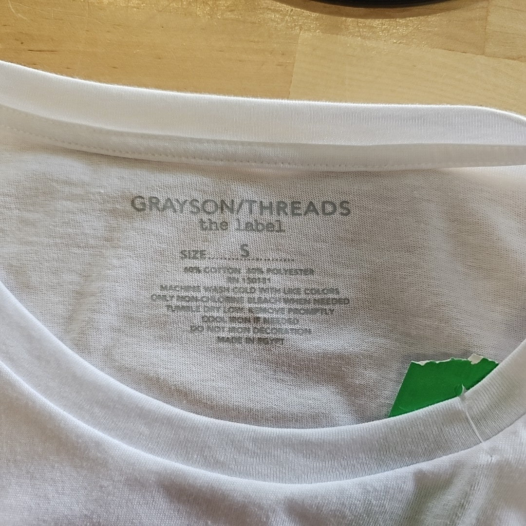 Grayson Size S White New T-Shirt SS
