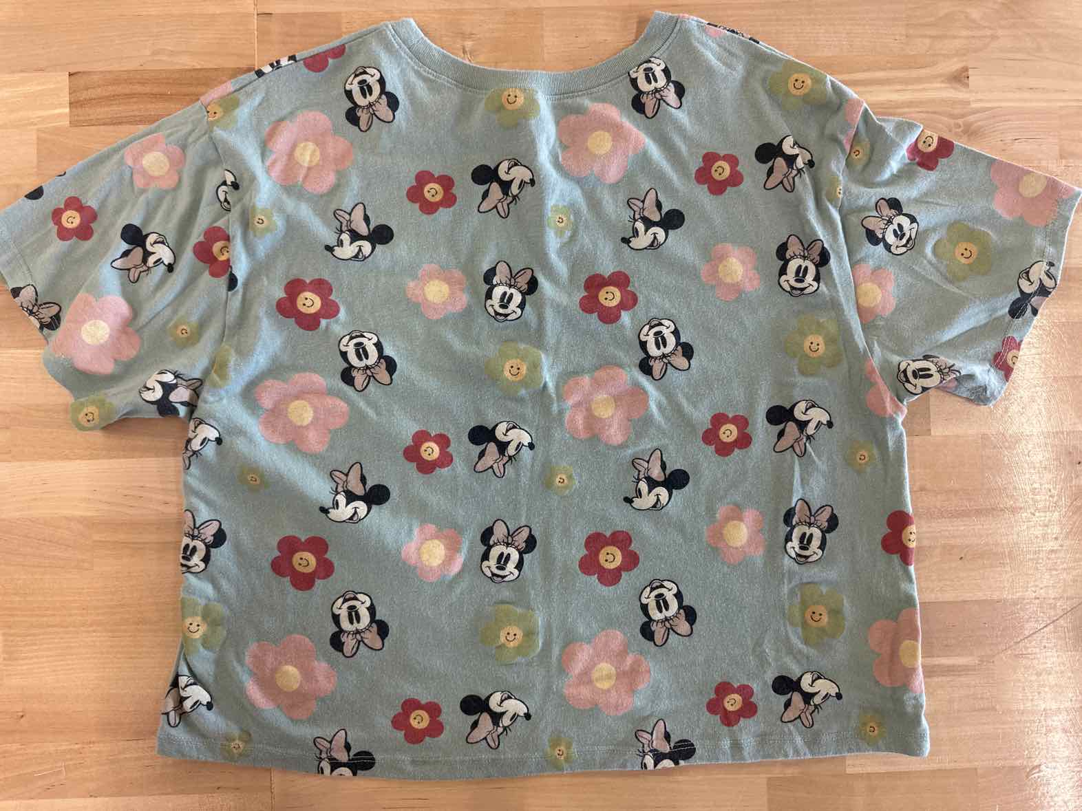 Disney Size XL Green Minnie Mouse Print T-shirt