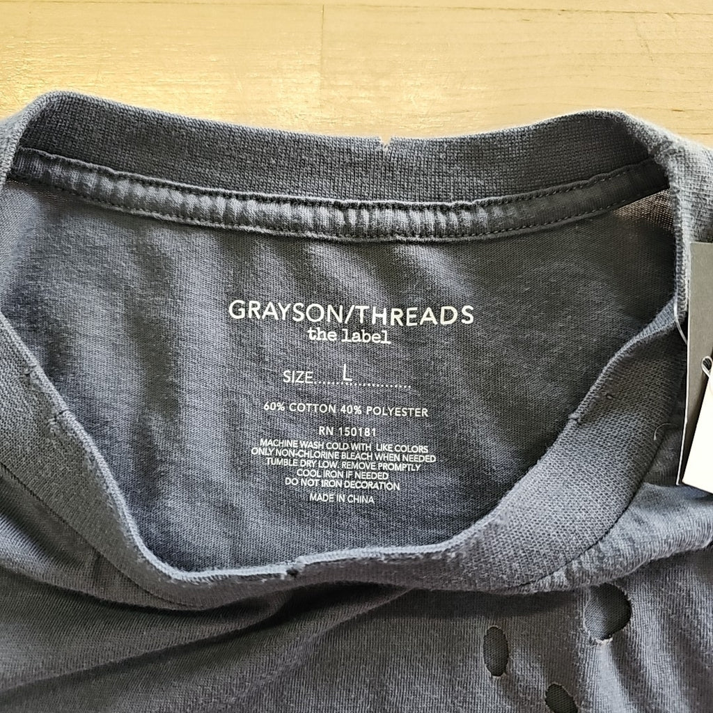 GRAYSON/THREADS Womens Los Angeles Distressed Graphic T-Shirt