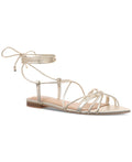 I.n.c. International Concepts Women's Kharmaa Lace-up Flat Sandals - Gold - 7