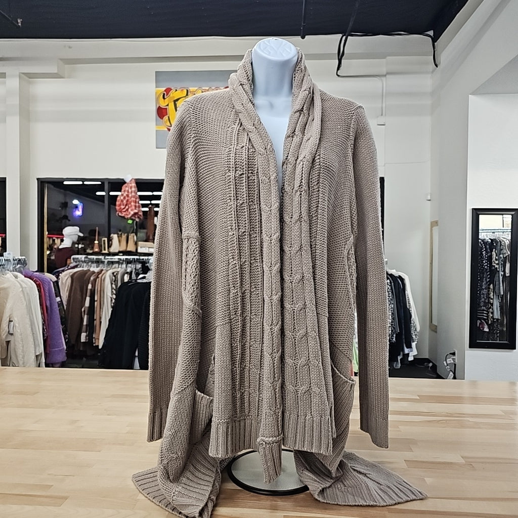 JustFab Size L Brown Cardigan