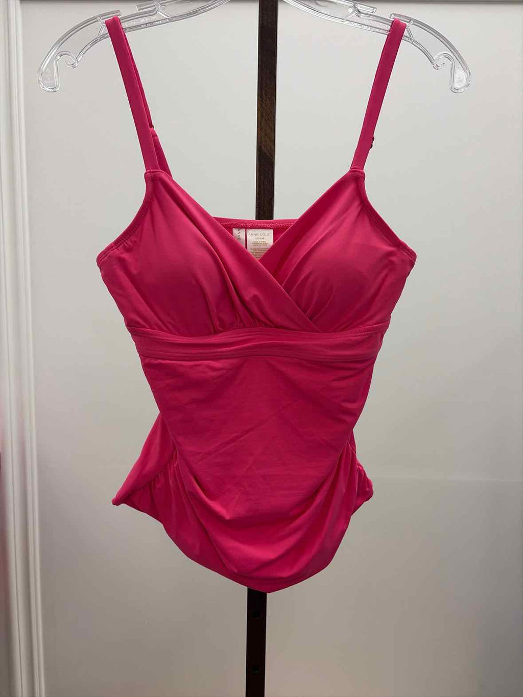 Anne Cole Women's Surplice Underwire Tankini Top - Pink Glow