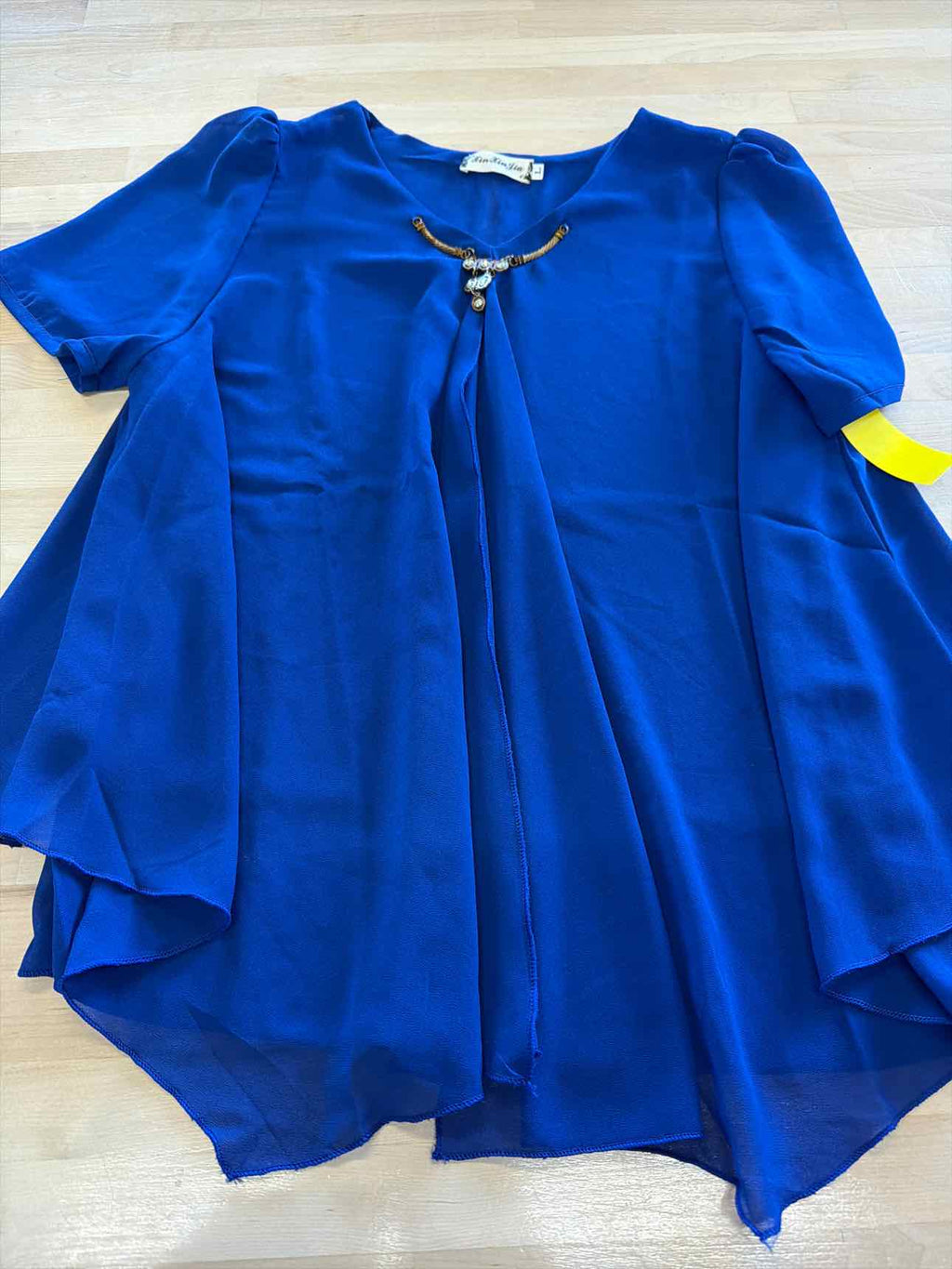 Nin Nin Jia Size L Blue Blouse