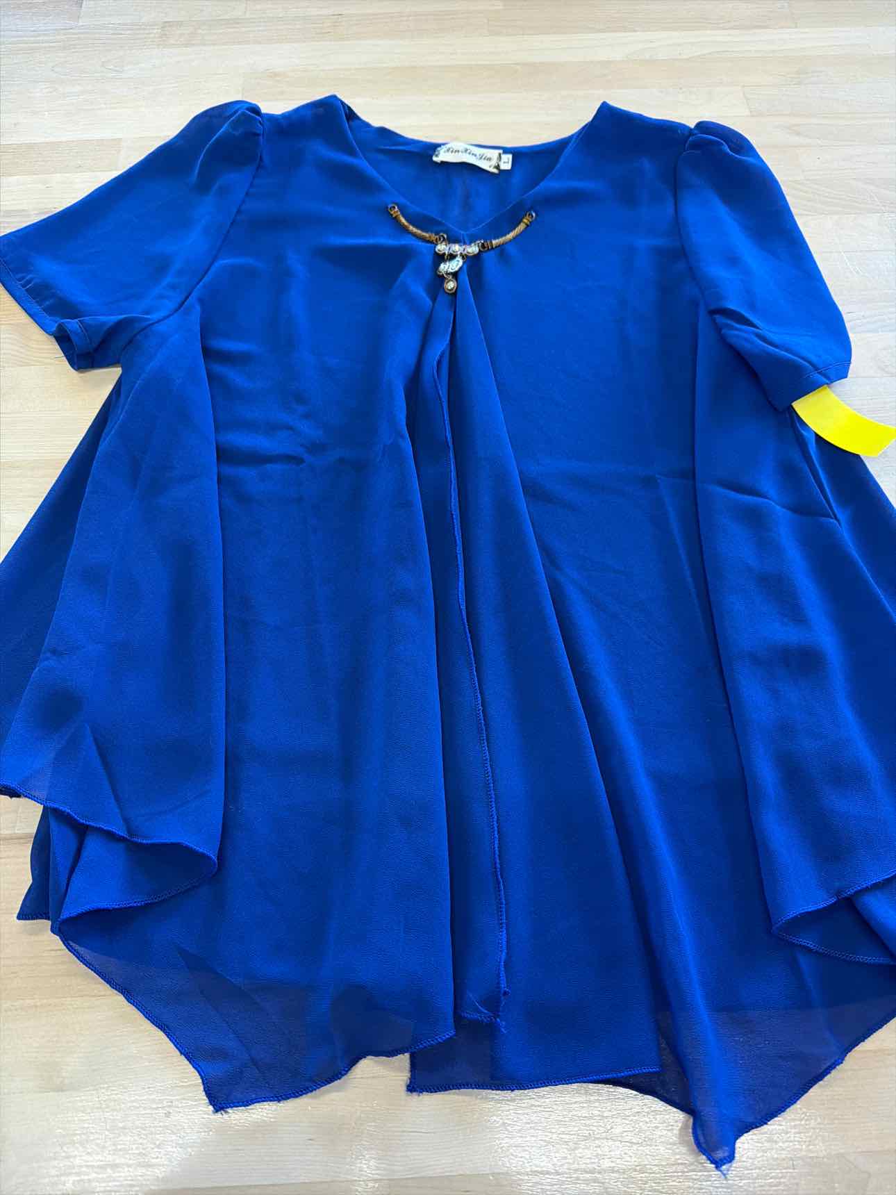Nin Nin Jia Size L Blue Blouse