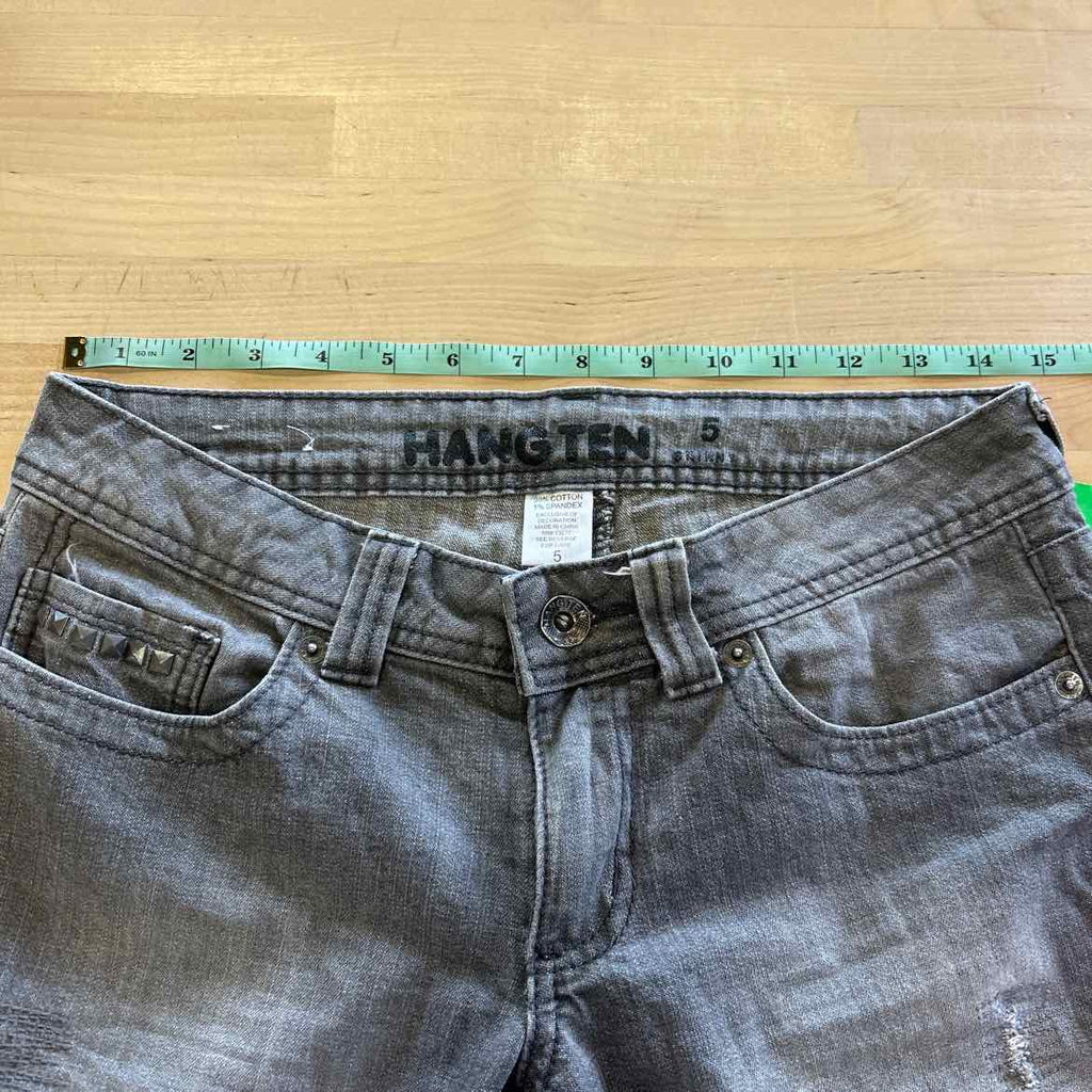Hang Ten Size 5 Gray Denim Preloved Jeans