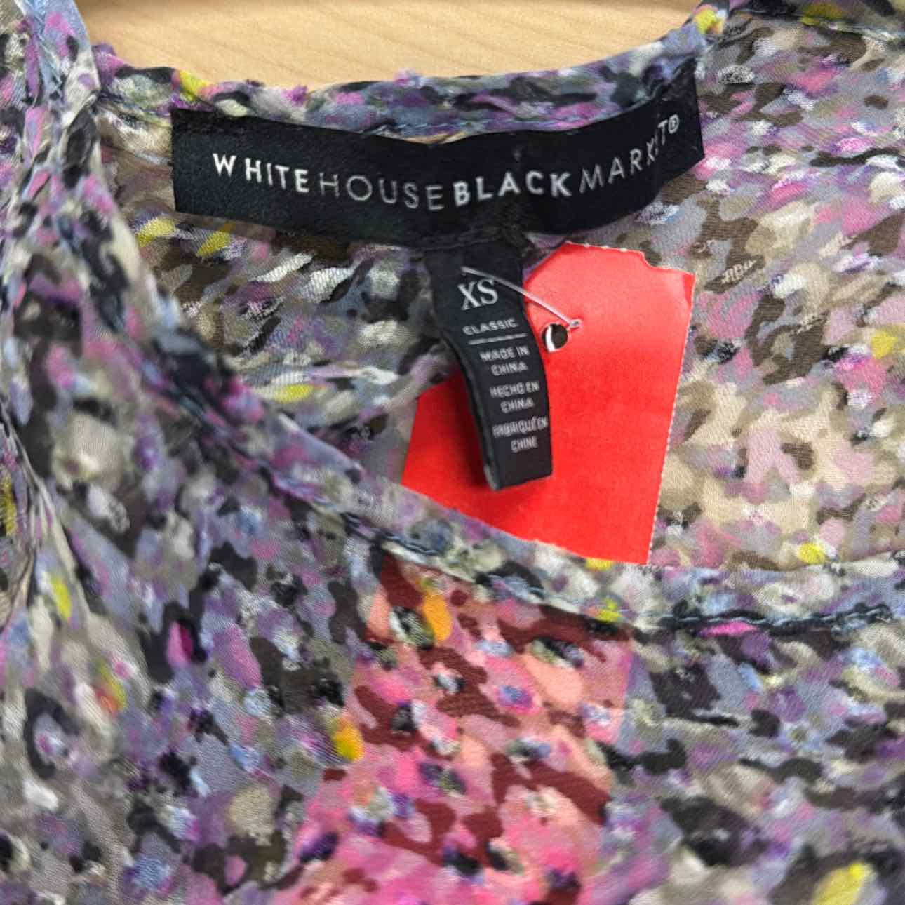White House Black Market Size XS Purple Preloved Blouse