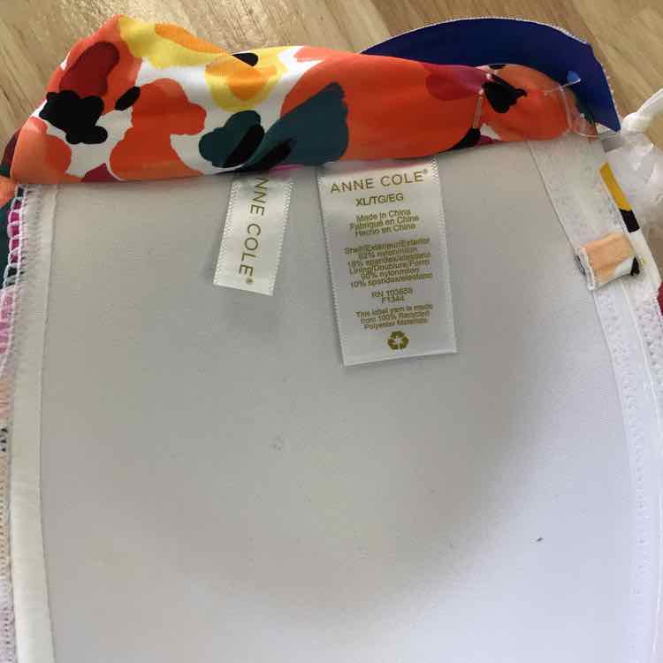 Anne Cole Size XL Liz Twisted Bandeau Bikini Top