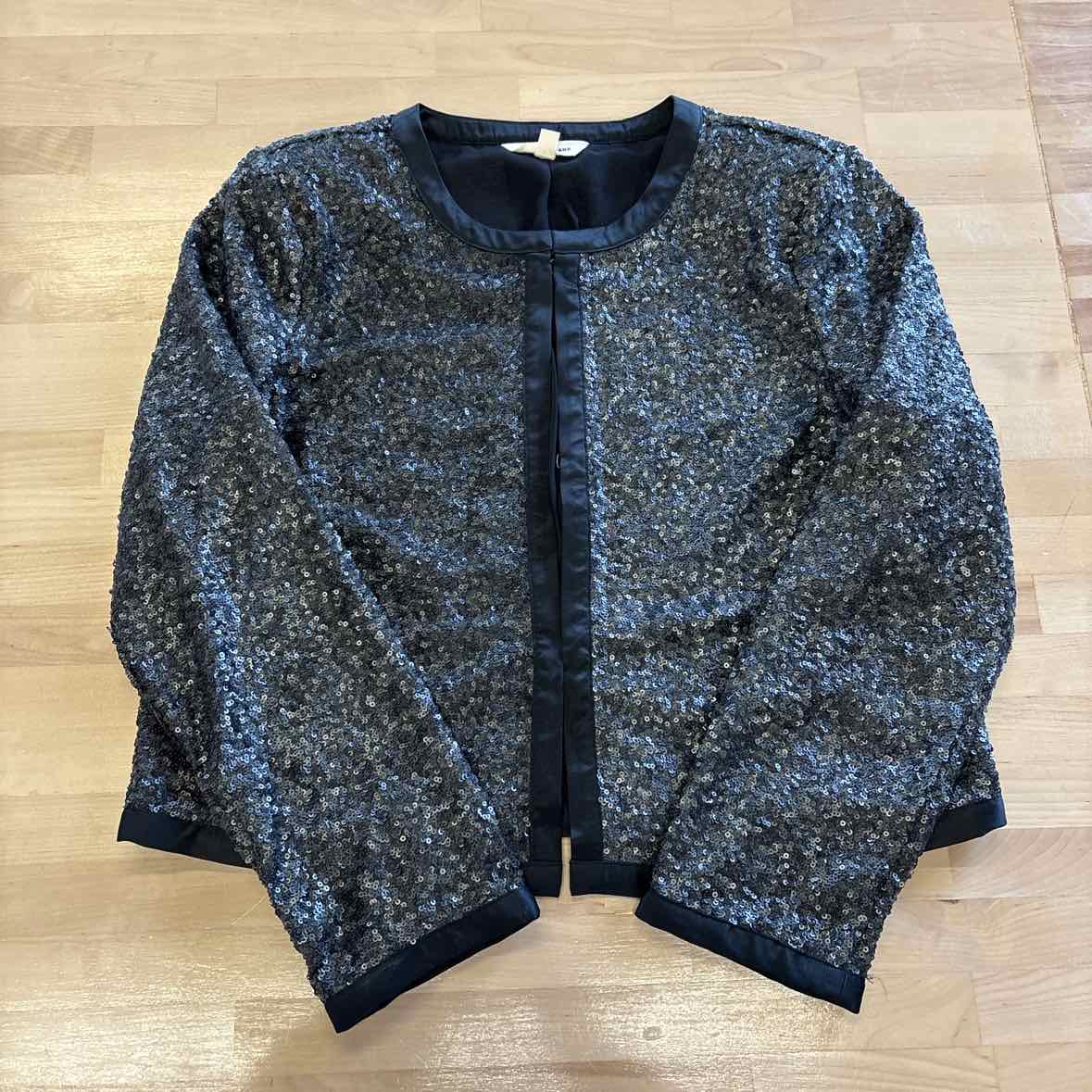 Lucky Brand Size S Black Sequined Blazer