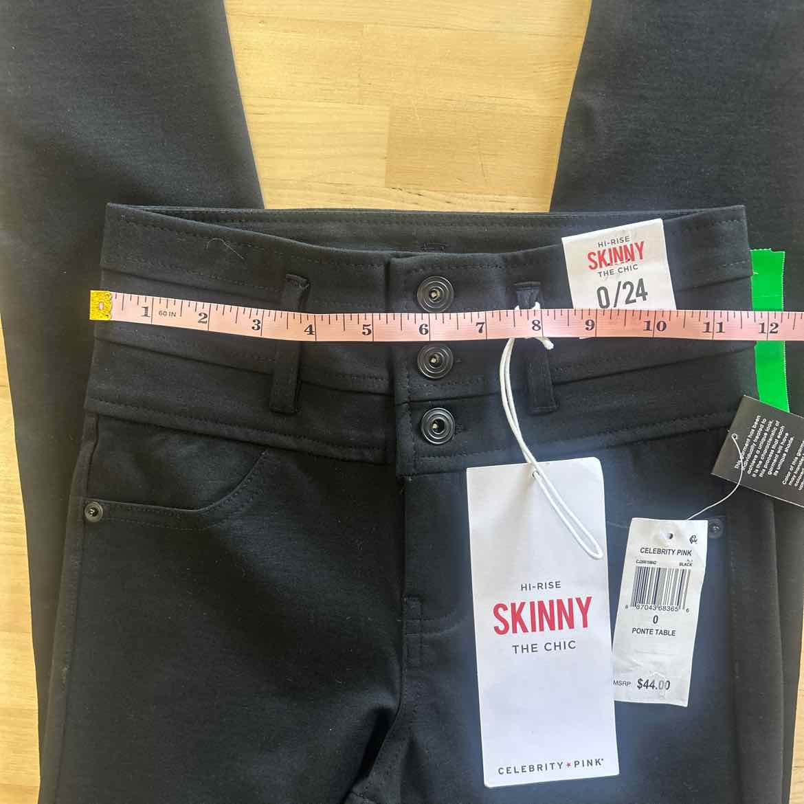 Celebrity Pink Juniors' High-Waist Skinny Ponte Pants - Black
