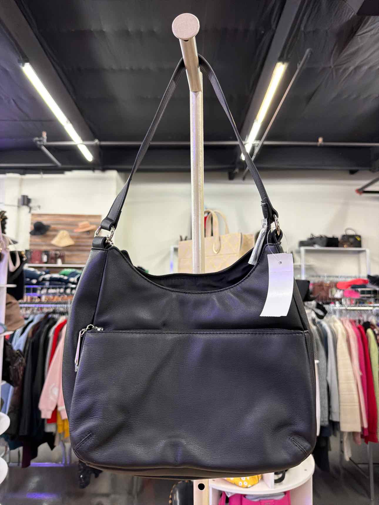 Giani Bernini Nappa Leather Hobo Bag, Exclusively at Macy's - Black/Silver