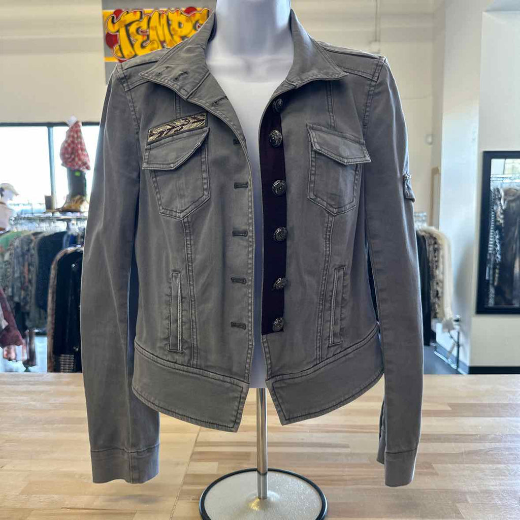 White House Black Market Size 2 Gray Jacket