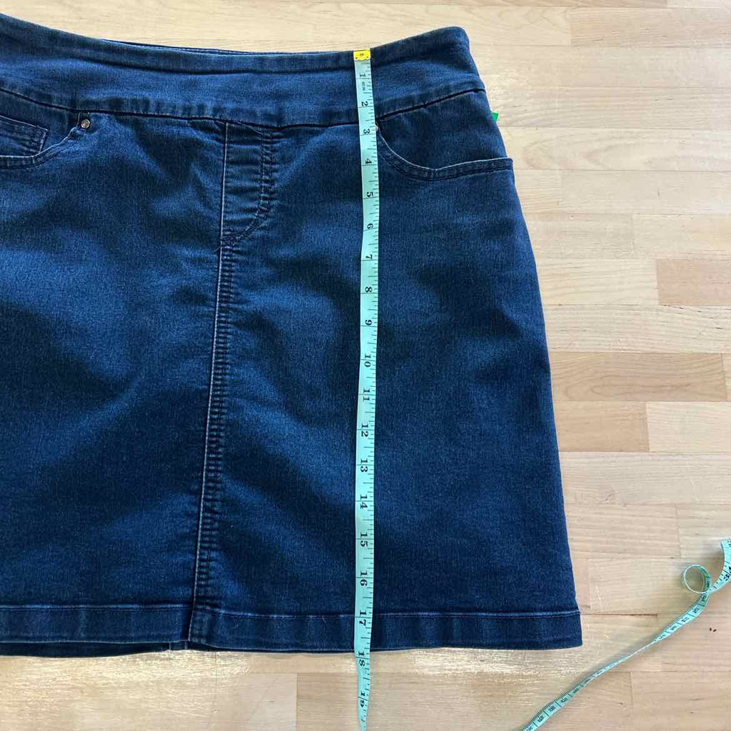 Peck&Peck Size 4 Navy Denim Preloved Skirt