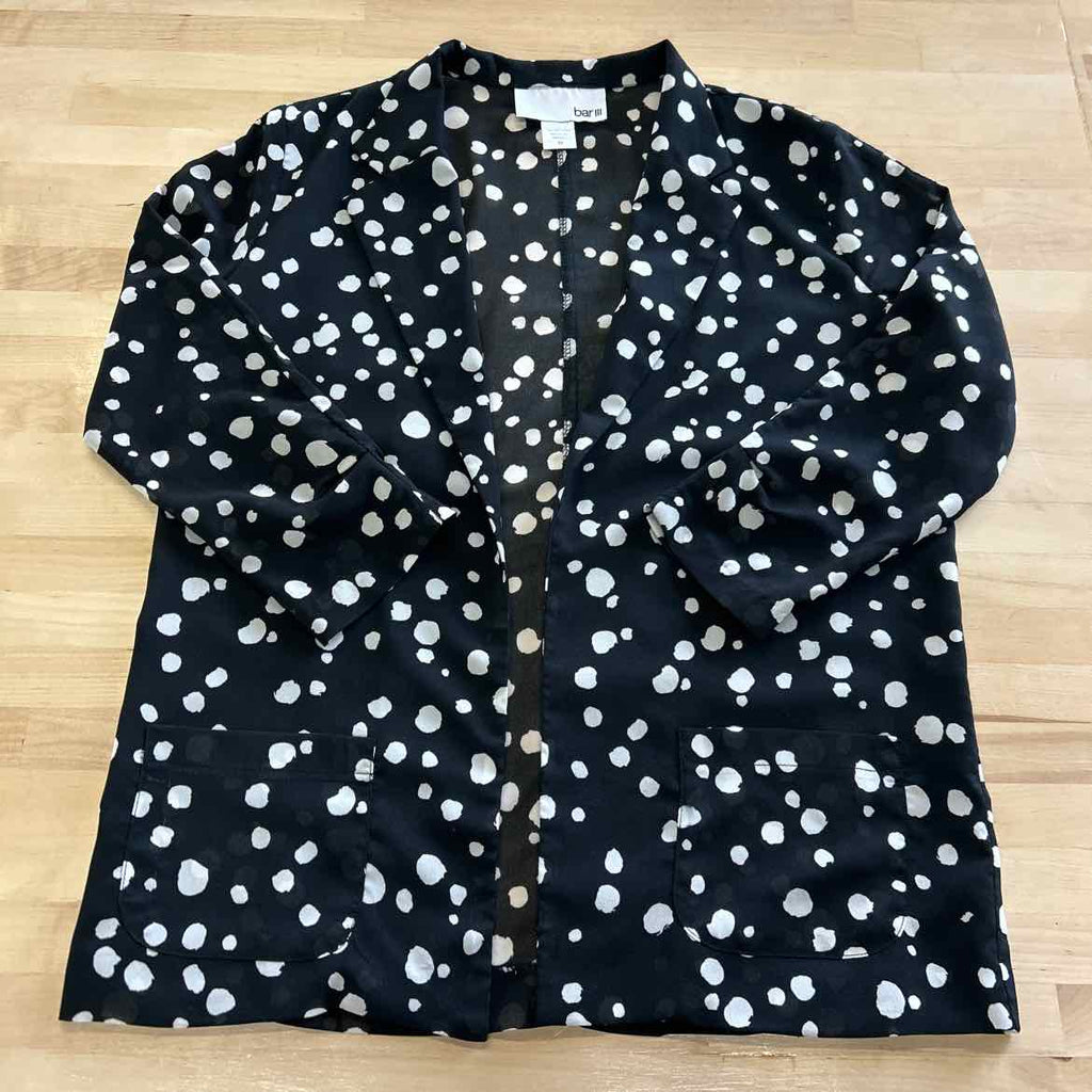 Bar III Size M BLACK & WHITE Long Sleeve