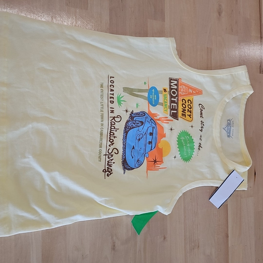 Disney Juniors' Cars Radiator Springs Graphic Tank Top - Yellow
