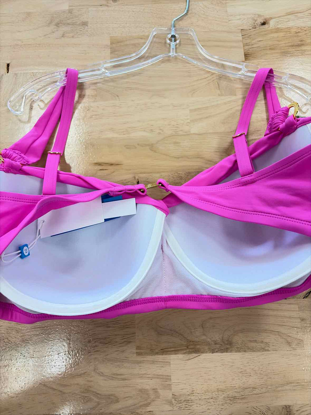 Bleu Size 40D Shirred Bikini Top - Dahlia