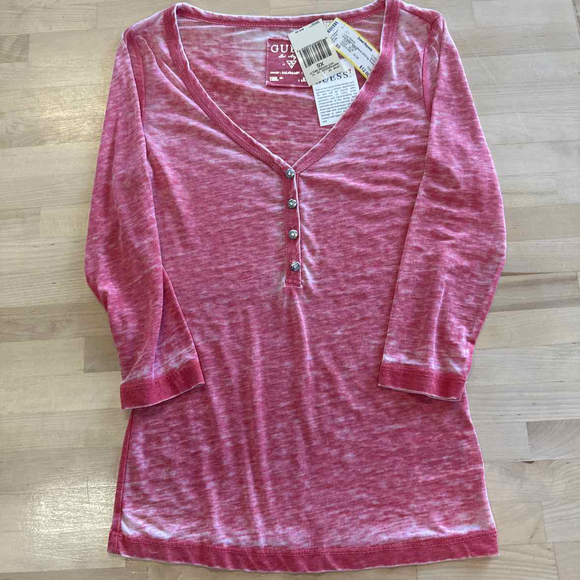 Guess Size XS Pink Long Sleeve