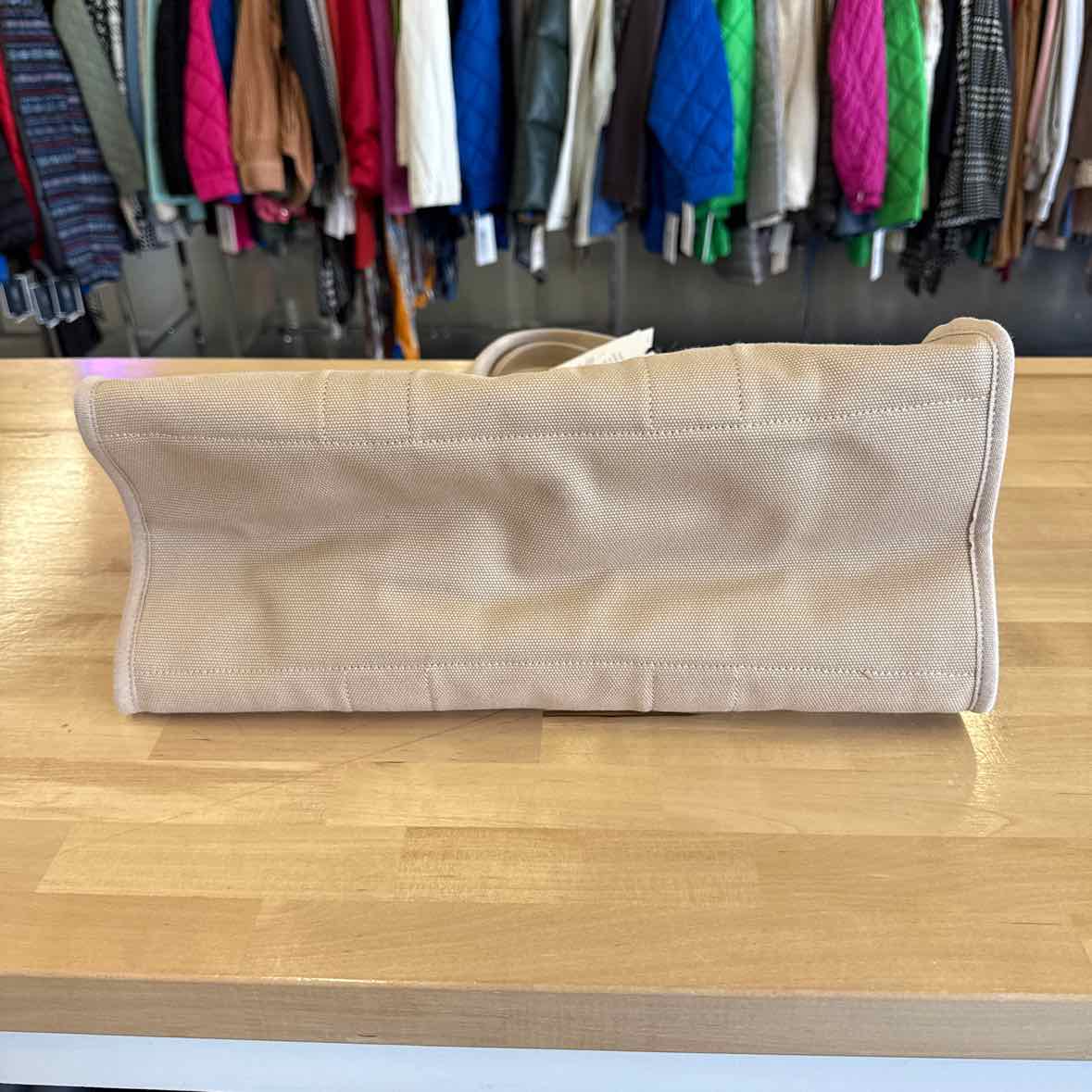 Coach Beige Tote Canvas Handbag