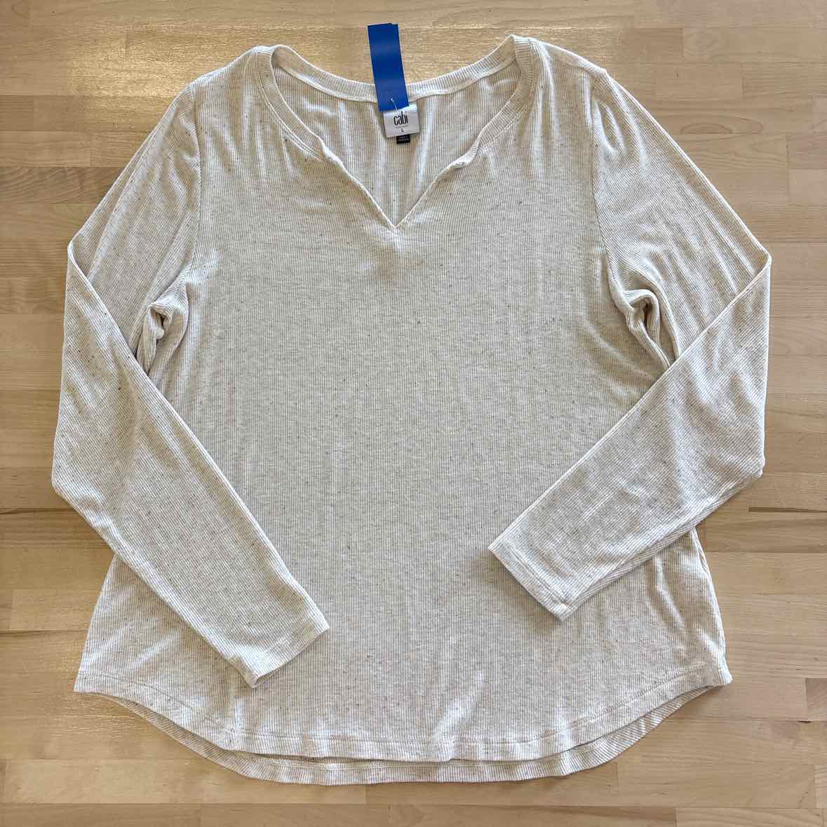 Cabi Size L Tan Long Sleeve