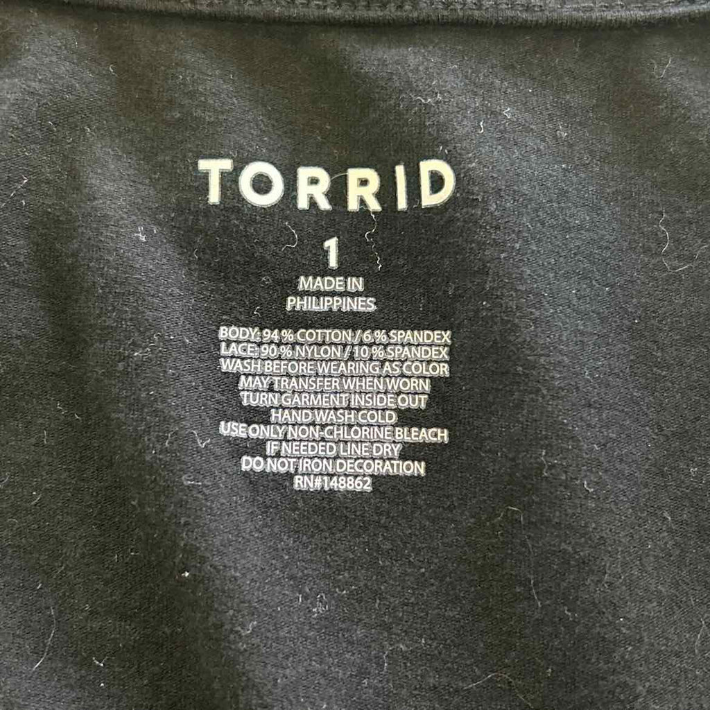 Torrid Size 1 Black Preloved Sleeveless
