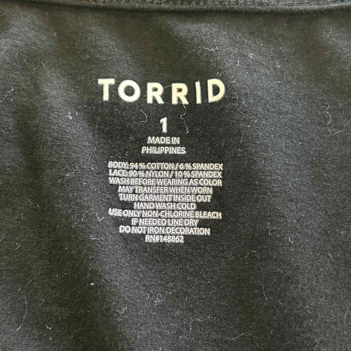 Torrid Size 1 Black Preloved Sleeveless
