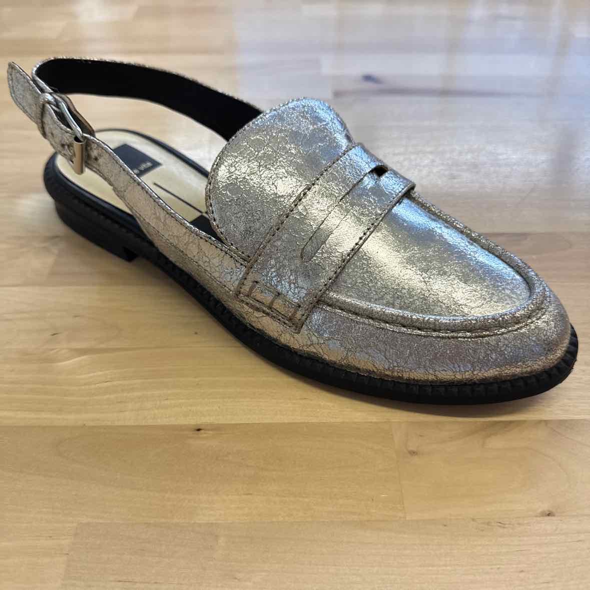Dolce Vita Shoe Size 9.5 Silver Hardi Loafer Slingback Mules