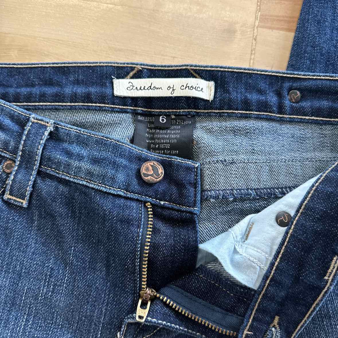 Freedom Of choice Size 6 Blue Jeans