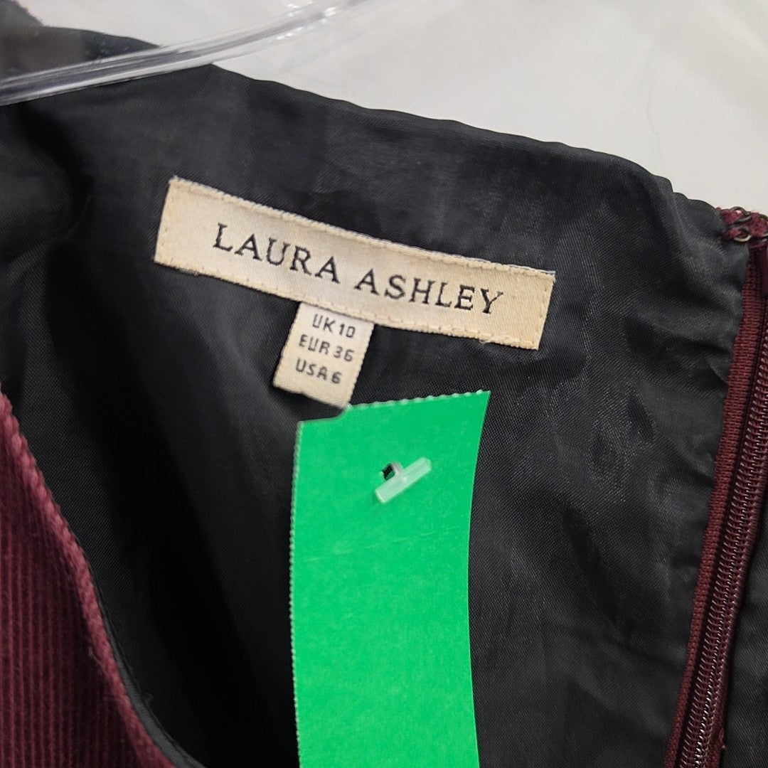 Laura Ashley Size 6 Maroon Preloved Dress