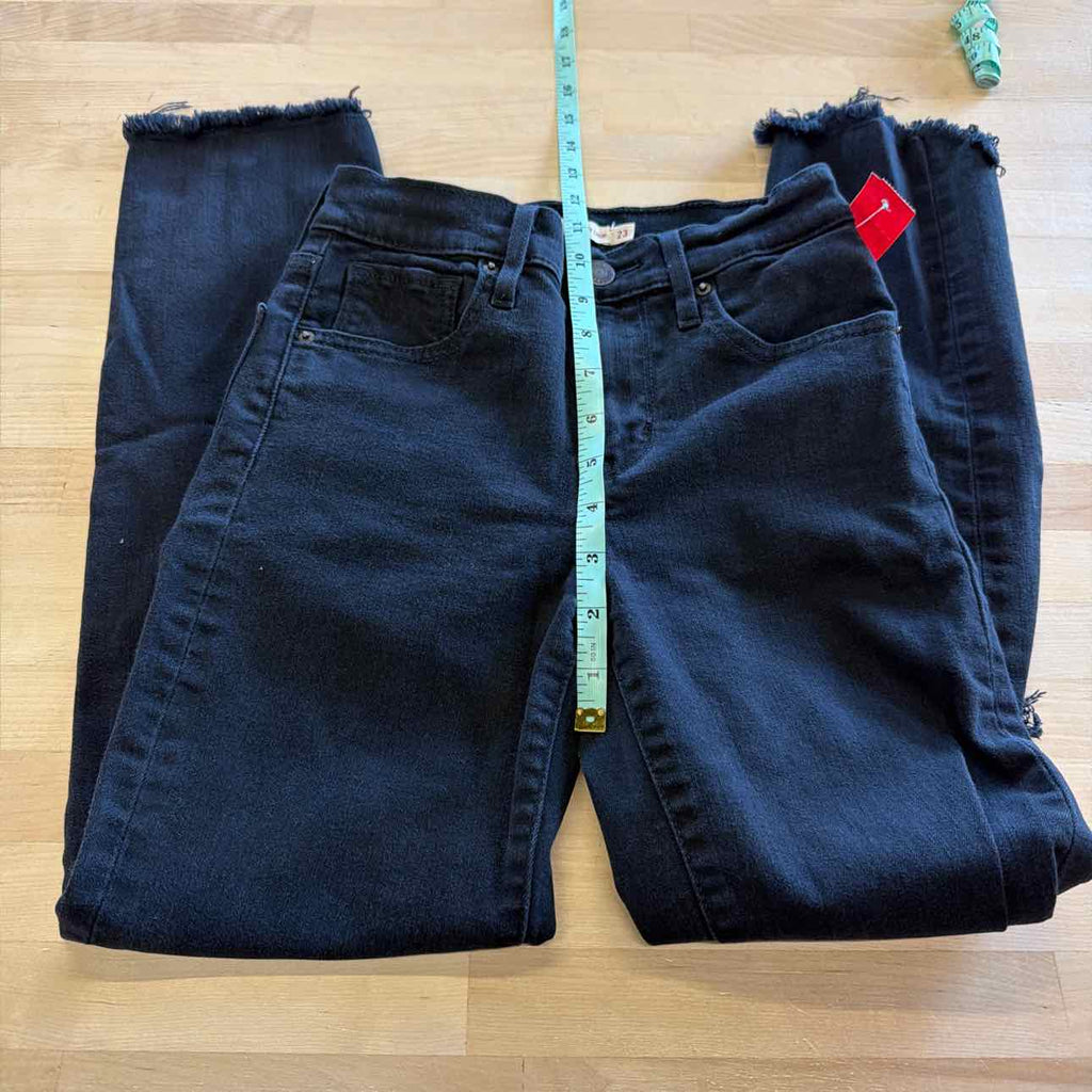 Levi's Size 23 Black Denim Preloved Jeans