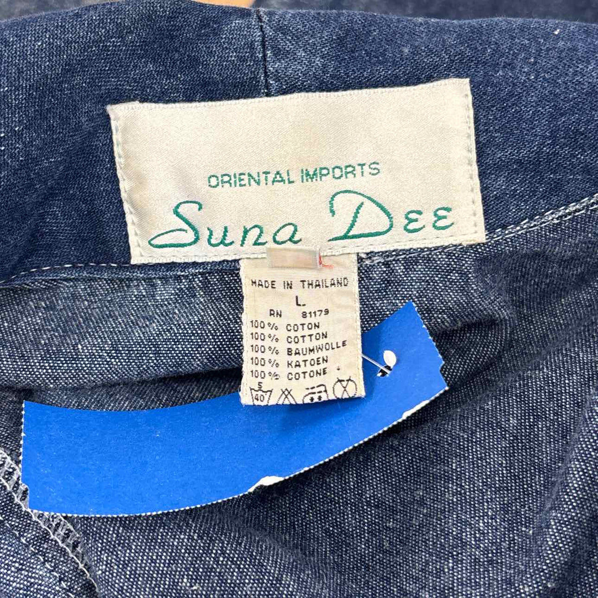 Suna Dee Size L Blue Denim Denim Preloved Jacket