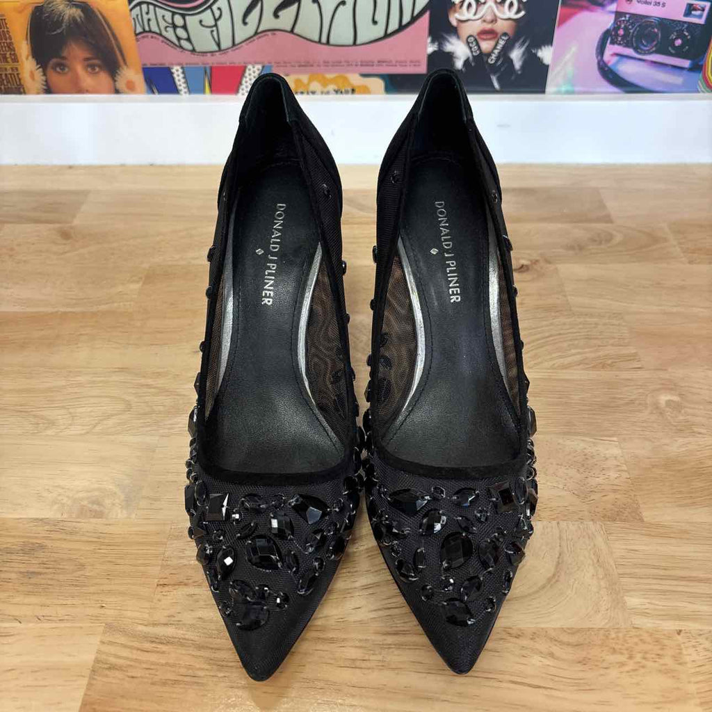 Donald J Pliner Size 8.5 Black Preloved Pumps