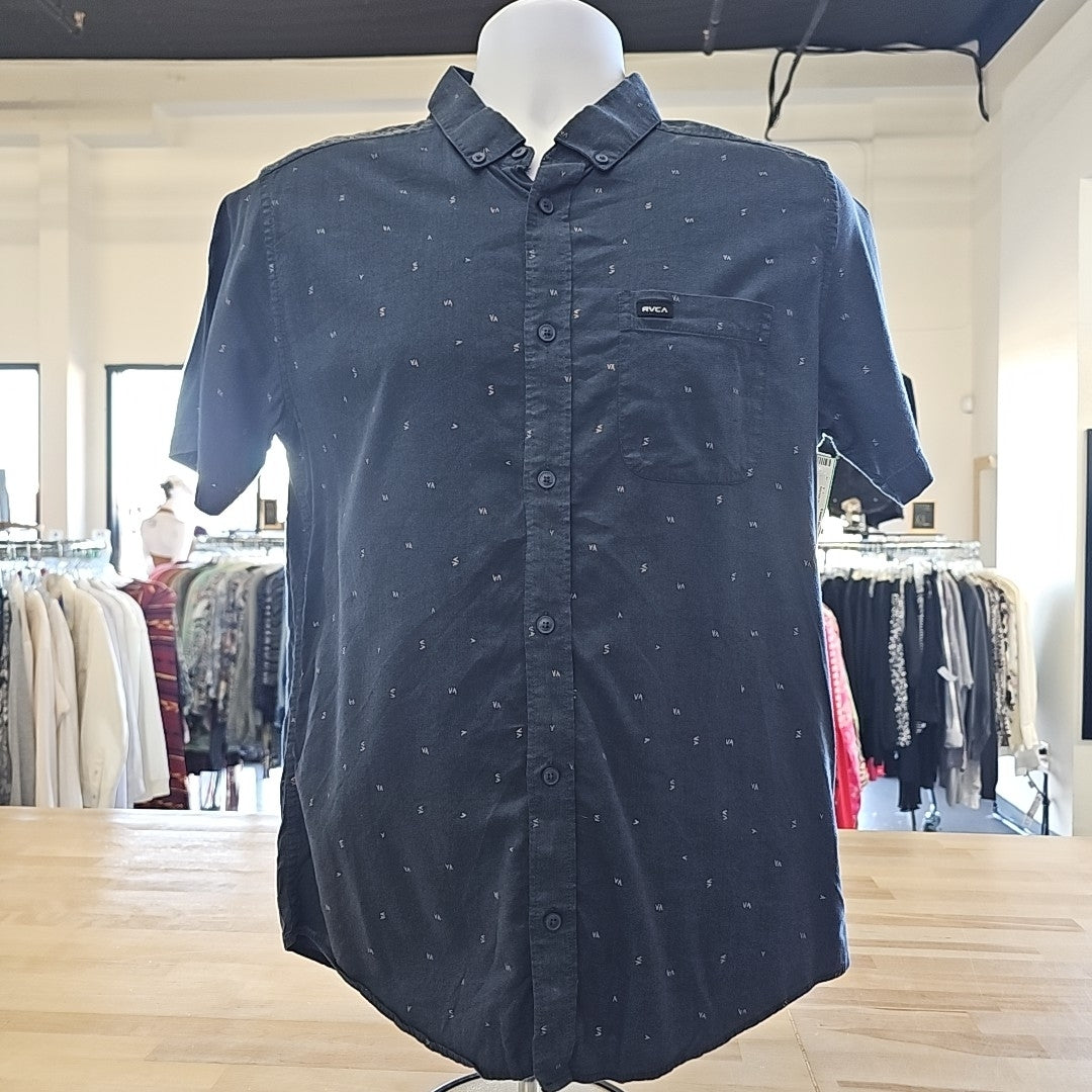 RVCA Men's Size S Blue MENS Button Down Shirt