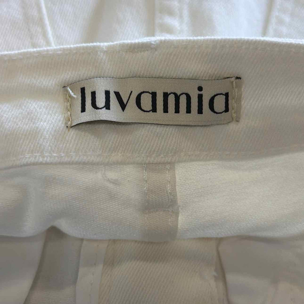 Luvamia Women Size S White Denim Preloved Shorts
