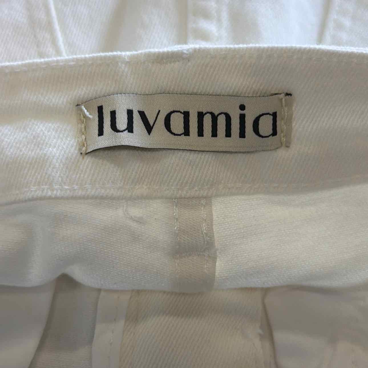 Luvamia Women Size S White Denim Preloved Shorts