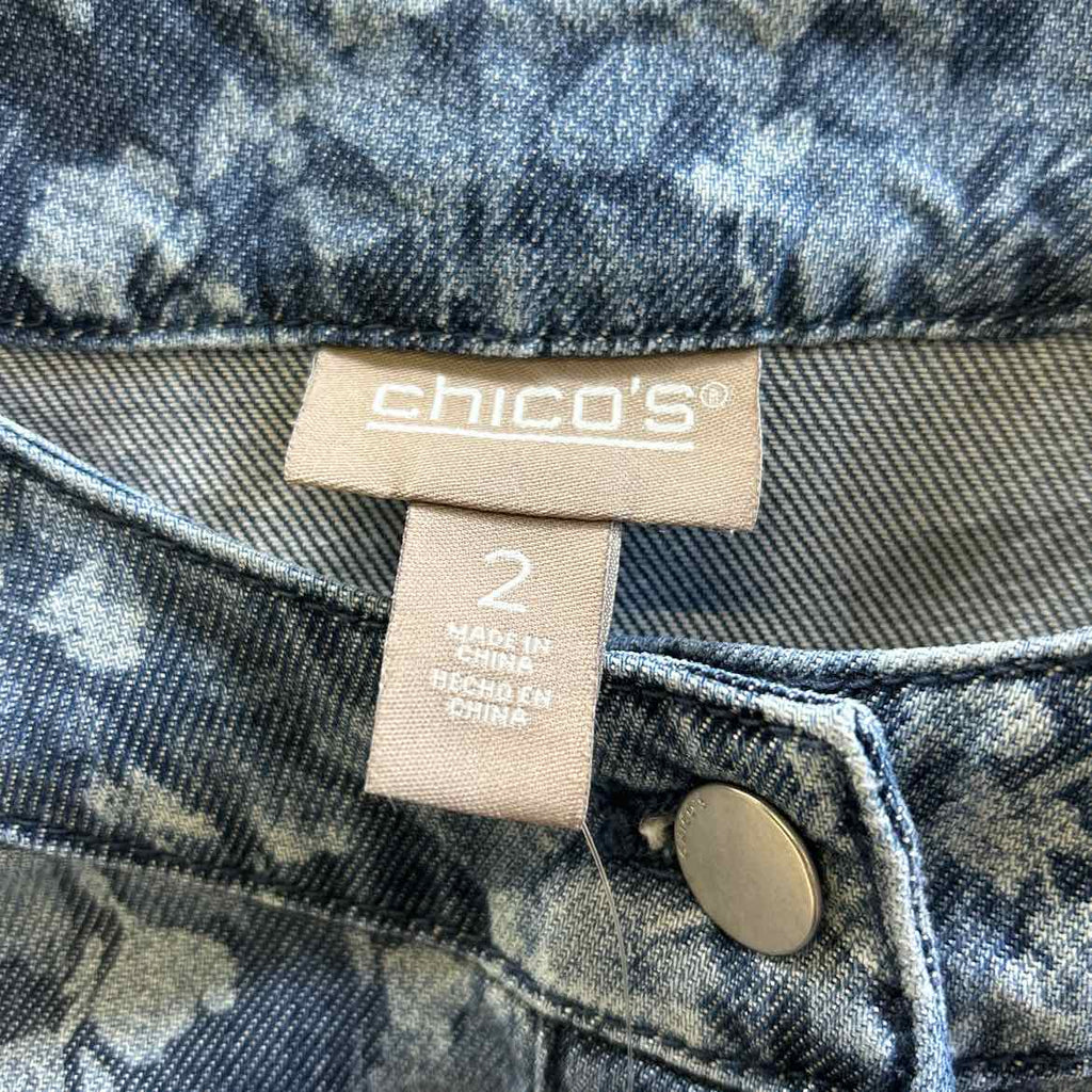 Chico's Size 2 Blue Denim New Jacket