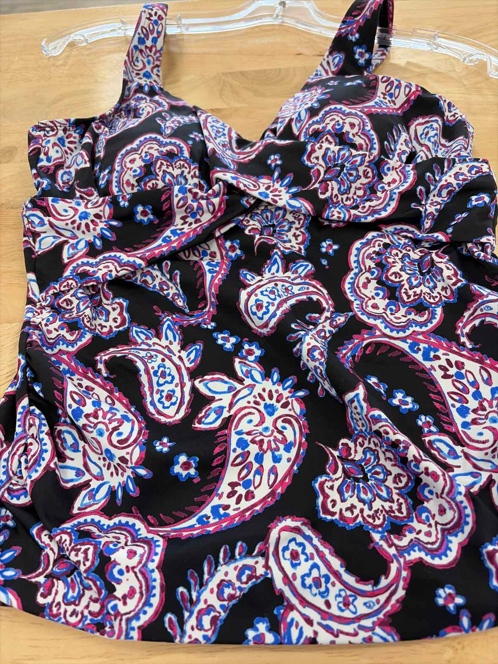 Swim Solutions Women's Paisley-Print Tankini Top