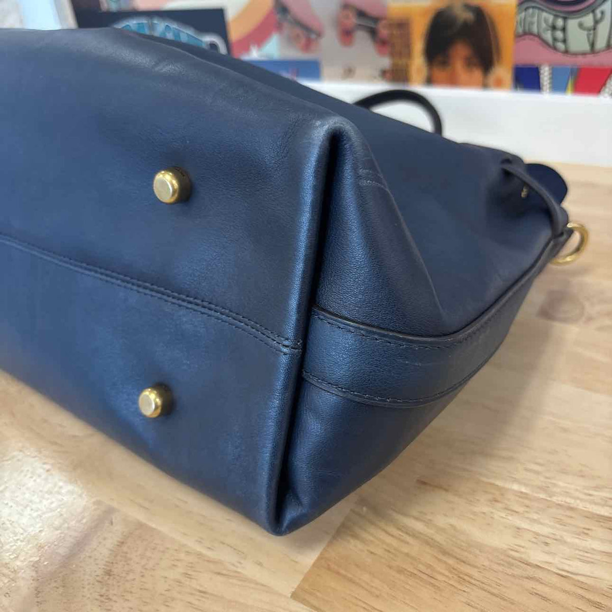 Coach Navy Leather New Handbag