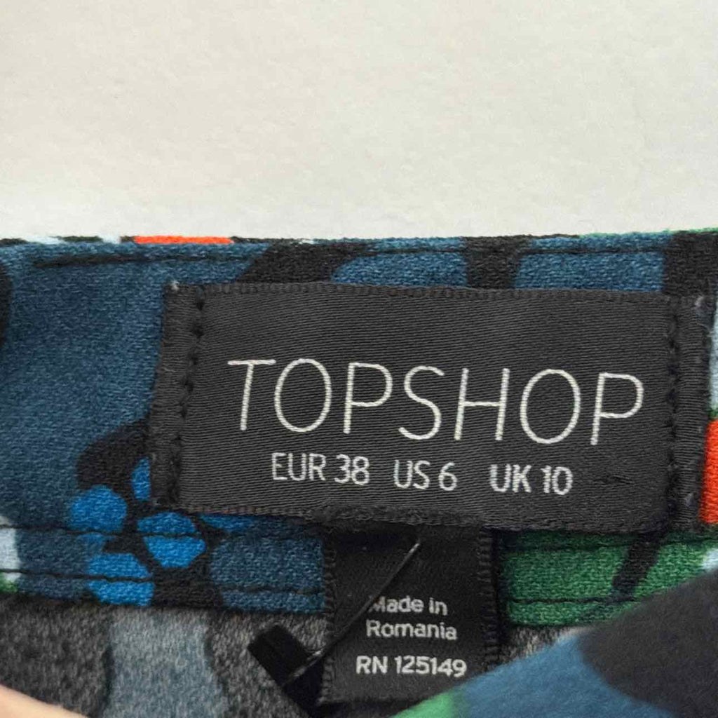 topshop Size 6 Blue/black Preloved Skirt