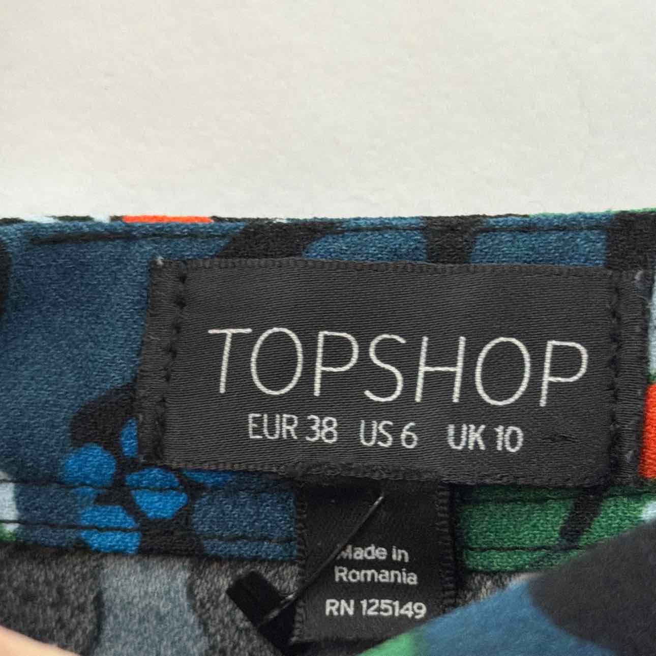 topshop Size 6 Blue/black Preloved Skirt