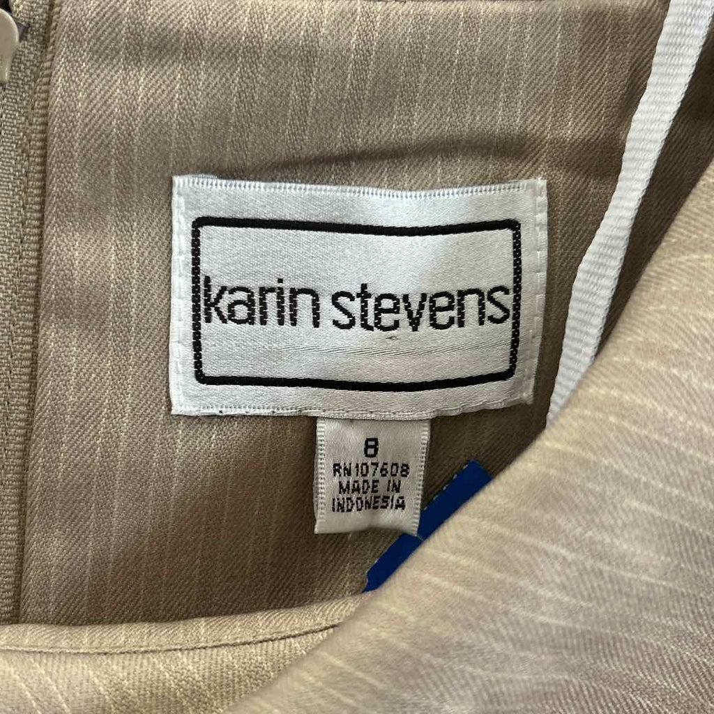 KarinStevens Size 8 Beige Preloved Dress
