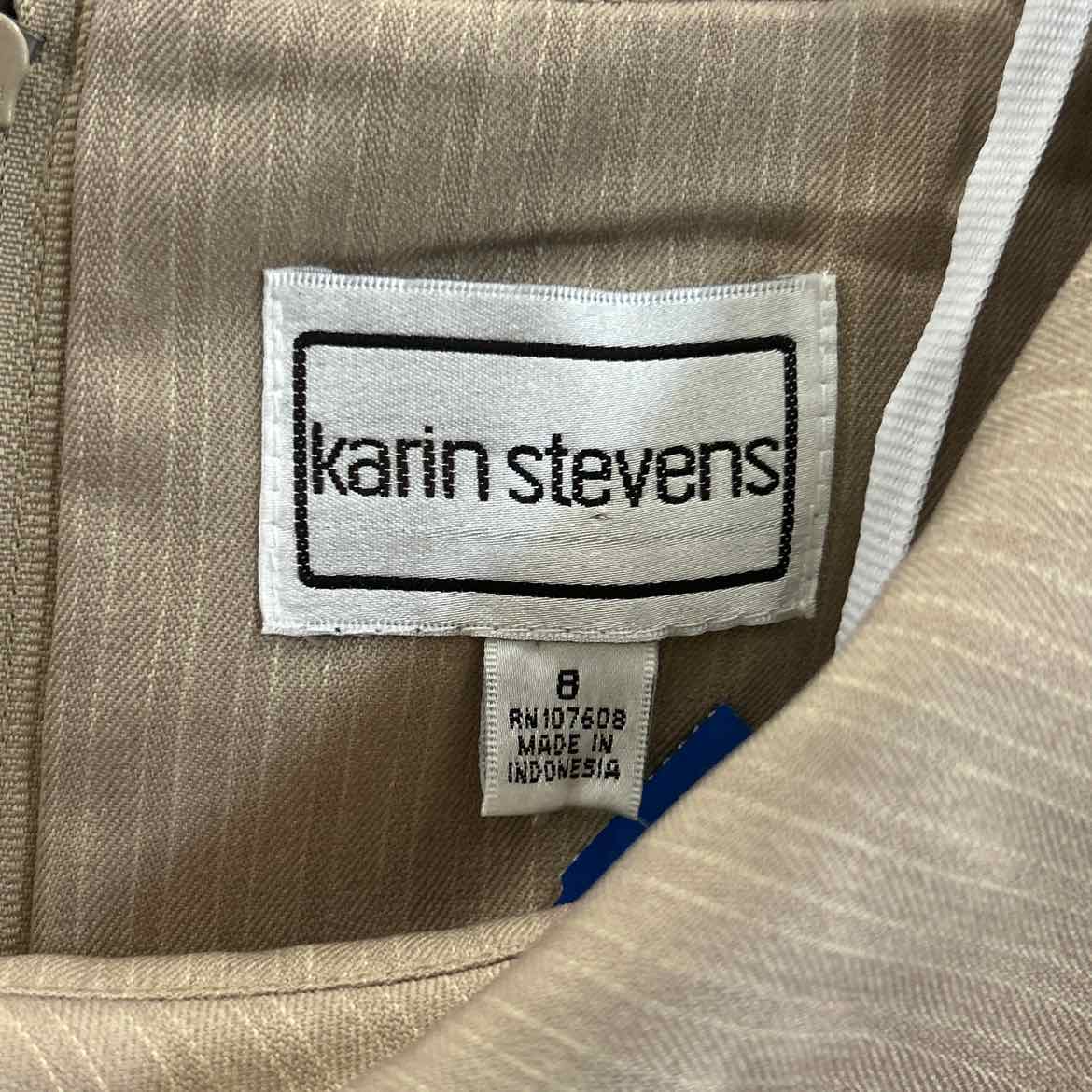 KarinStevens Size 8 Beige Preloved Dress