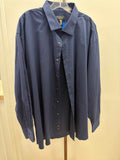 Alfani Size XXL Navy New MENS Button Down Shirt