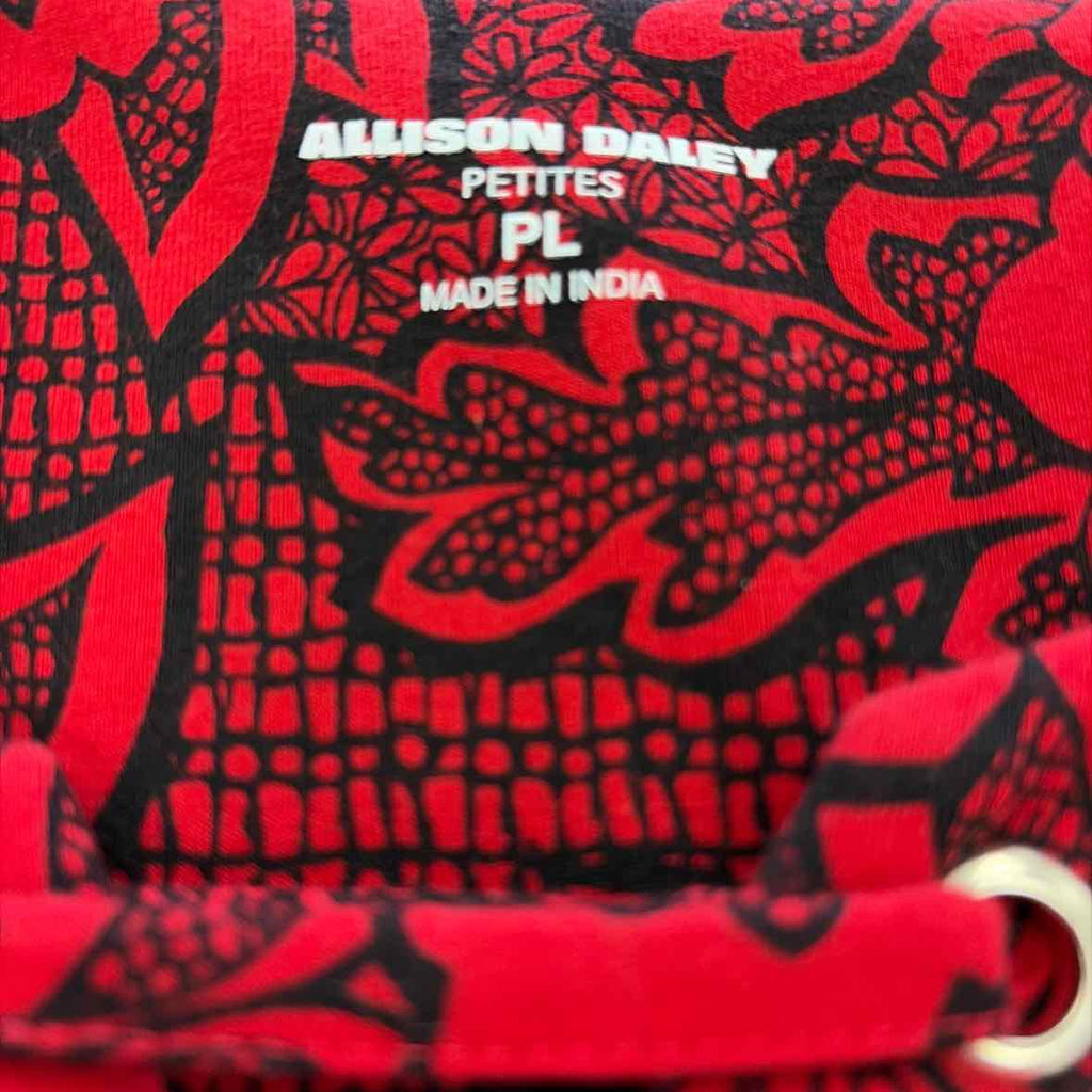Allison Daley Size PL Red Black Knit Top