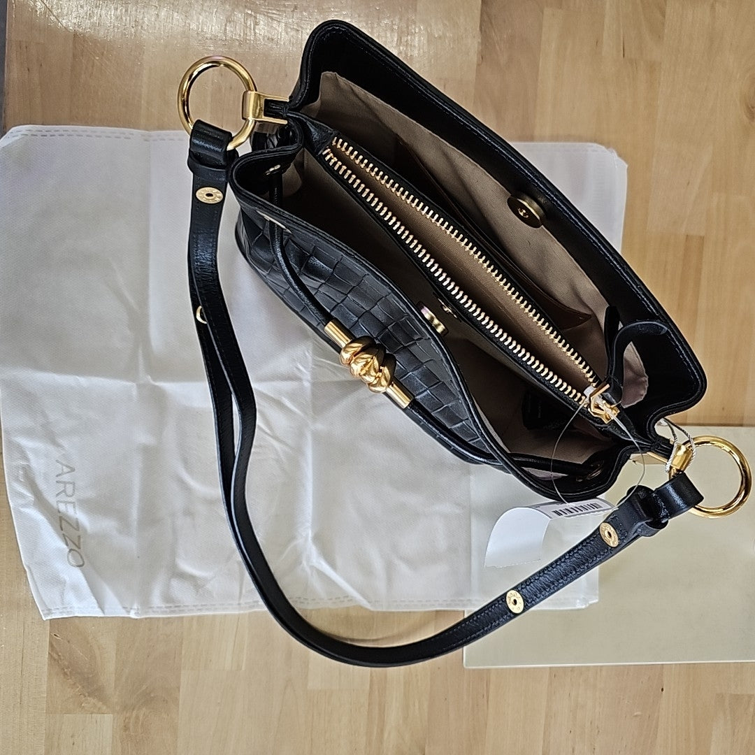 Arezzo Black crossbody Leather New Handbag